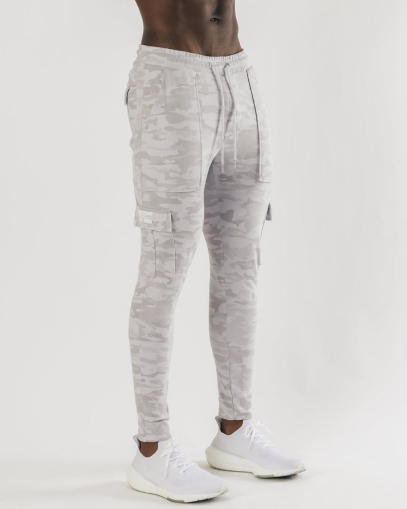 Pantalones Jogger Alphalete Identity Cargo Hombre Plateadas Camuflaje | YRIAQO-108