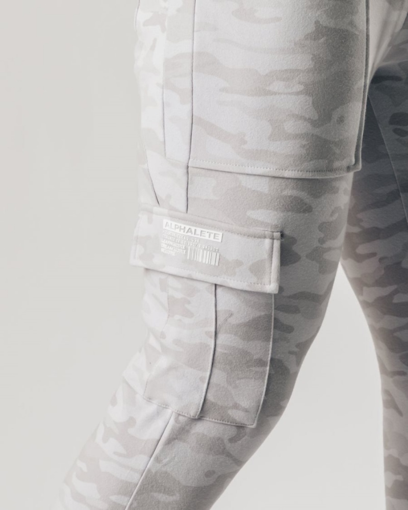 Pantalones Jogger Alphalete Identity Cargo Hombre Plateadas Camuflaje | YRIAQO-108