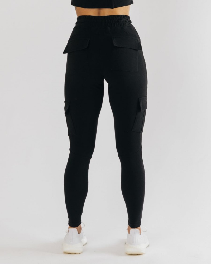 Pantalones Jogger Alphalete Identity Cargo Mujer Negras | EHYRKA-872