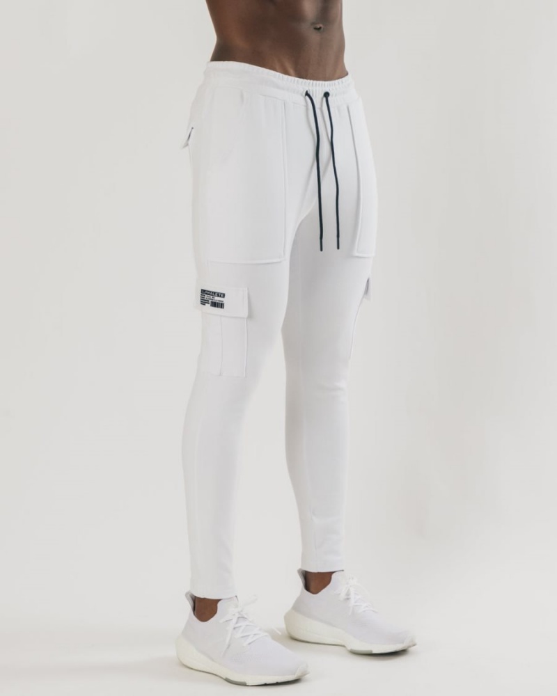 Pantalones Jogger Alphalete Identity Cargo Hombre Blancas | GECPWH-084