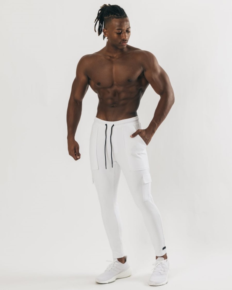 Pantalones Jogger Alphalete Identity Cargo Hombre Blancas | GECPWH-084