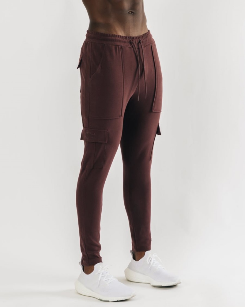 Pantalones Jogger Alphalete Identity Cargo Hombre Mahogany | SJZTWG-274