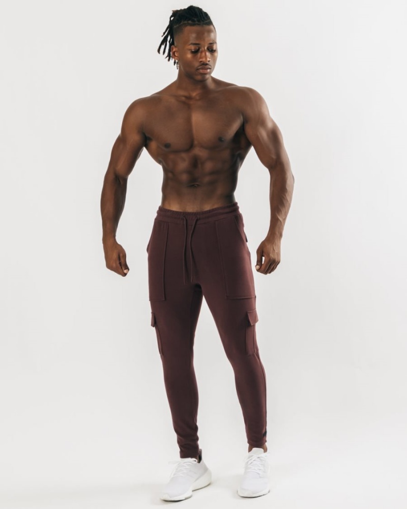 Pantalones Jogger Alphalete Identity Cargo Hombre Mahogany | SJZTWG-274