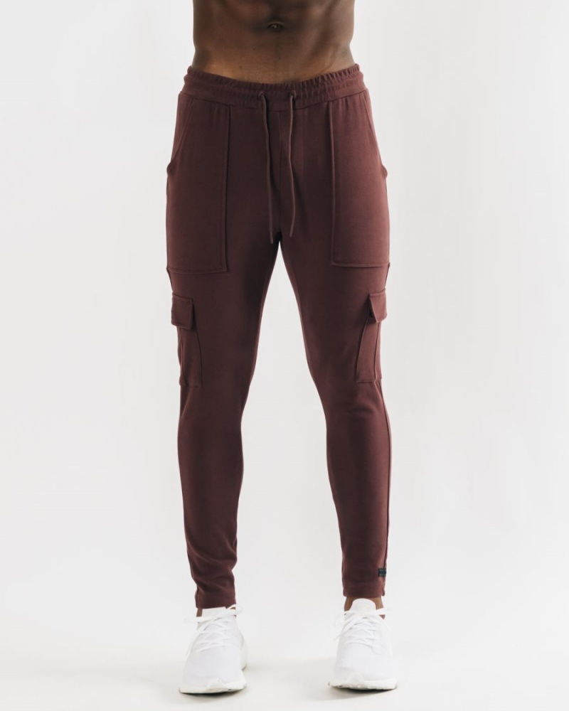 Pantalones Jogger Alphalete Identity Cargo Hombre Mahogany | SJZTWG-274