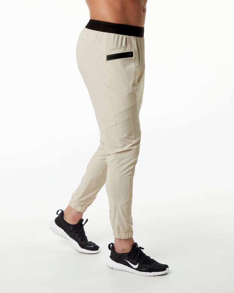 Pantalones Jogger Alphalete Studio Pant Hombre Vanilla | UVAFGH-849