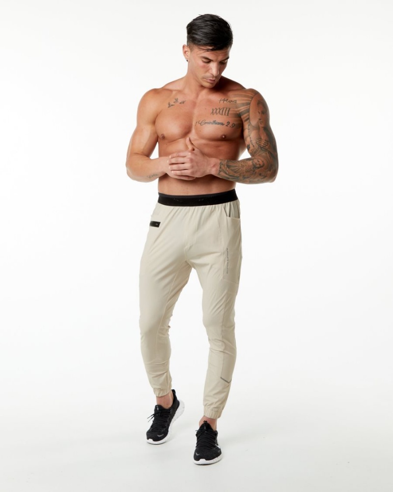 Pantalones Jogger Alphalete Studio Pant Hombre Vanilla | UVAFGH-849