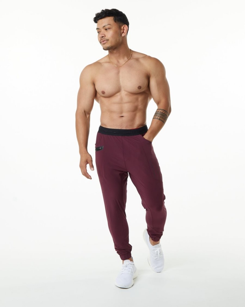 Pantalones Jogger Alphalete Studio Pant Hombre Burdeos | GJABLP-942