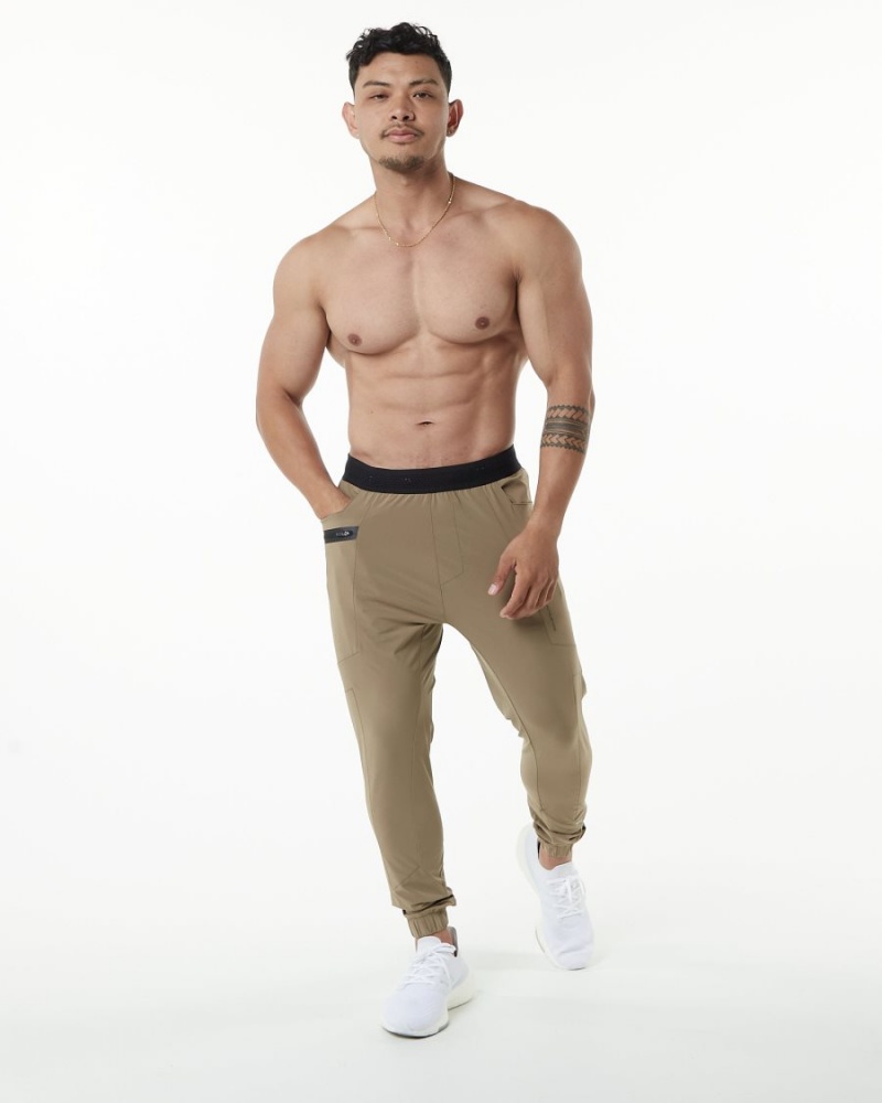 Pantalones Jogger Alphalete Studio Pant Hombre Taupe | YALGME-769