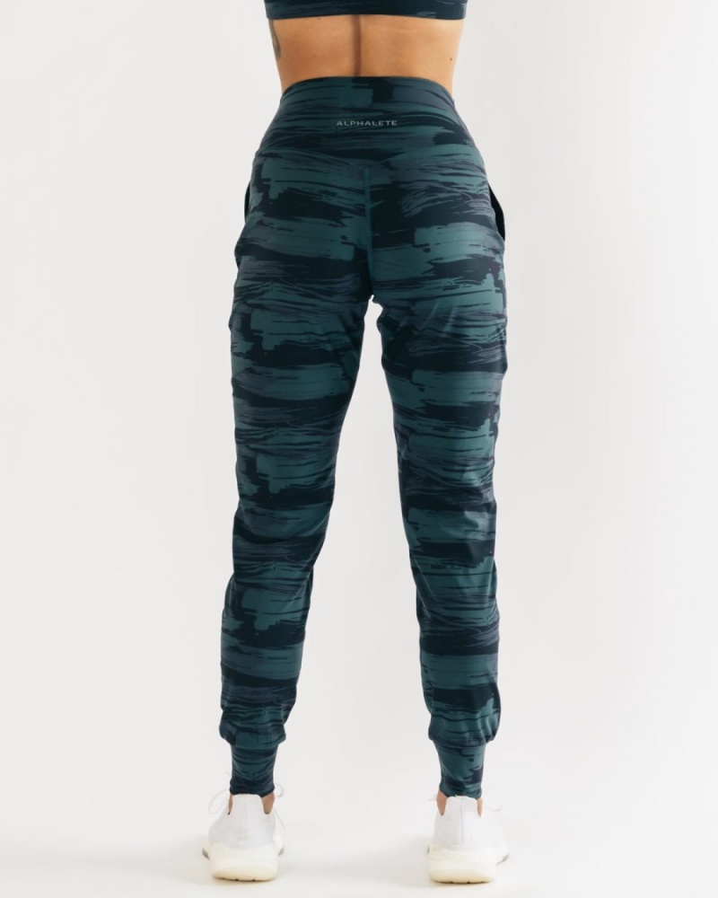 Pantalones Jogger Alphalete Surface Expanse Jogger Mujer Azules Camuflaje | OQTCPJ-659