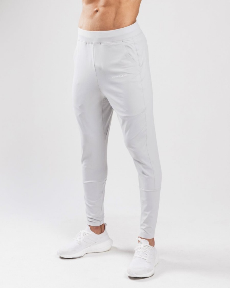 Pantalones Jogger Alphalete Trace Jogger Hombre Plateadas | DXFGQO-126