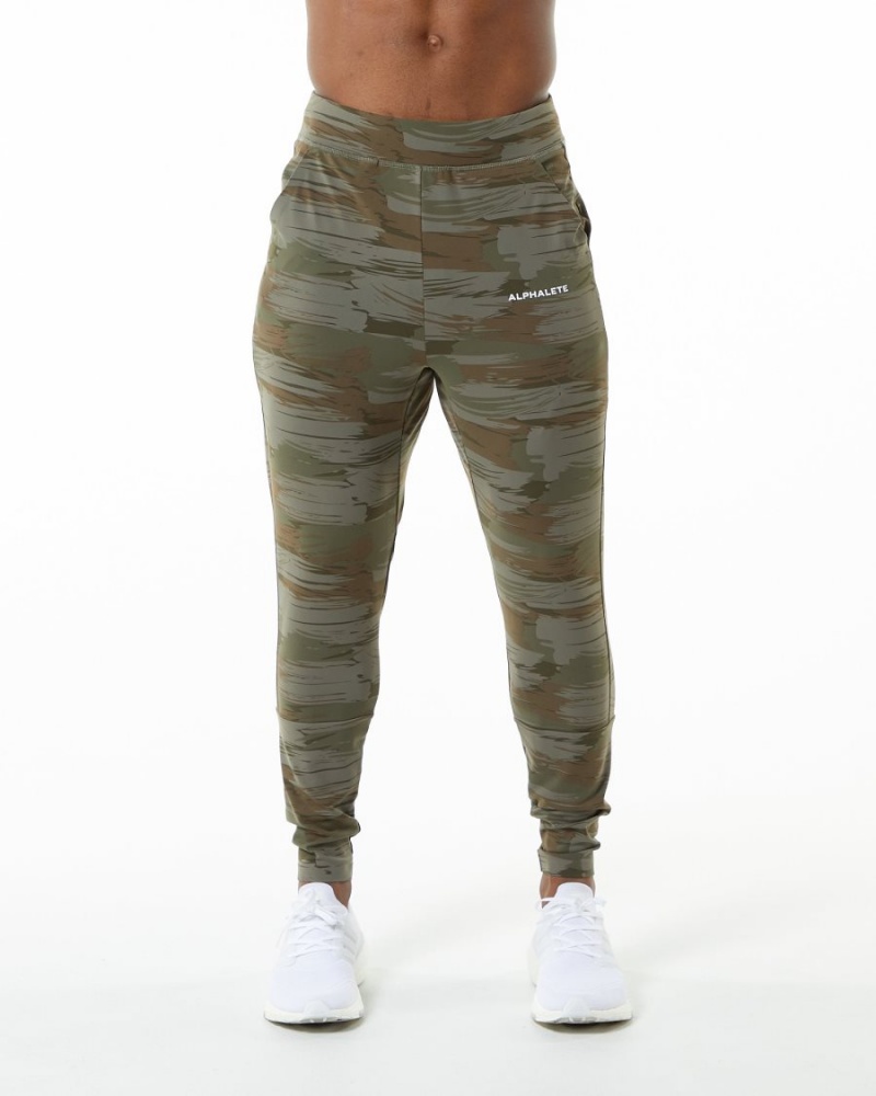 Pantalones Jogger Alphalete Trace Jogger Hombre Verde Oliva Camuflaje | XRSZQH-524