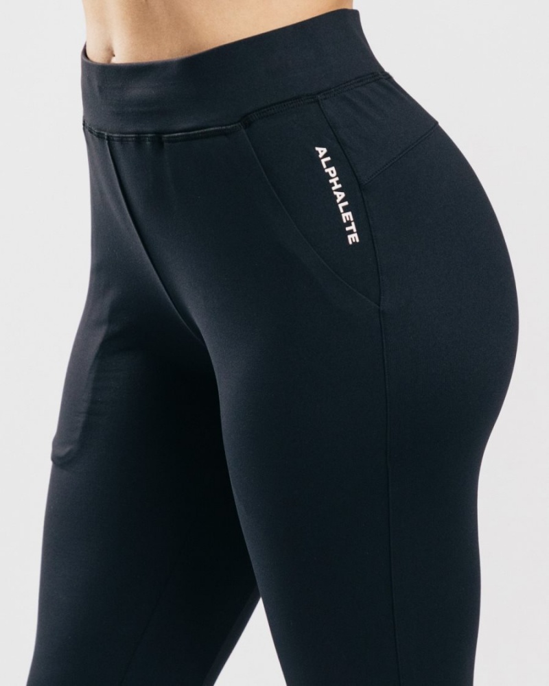 Pantalones Jogger Alphalete Trace Jogger Mujer Negras | EDNGIK-094