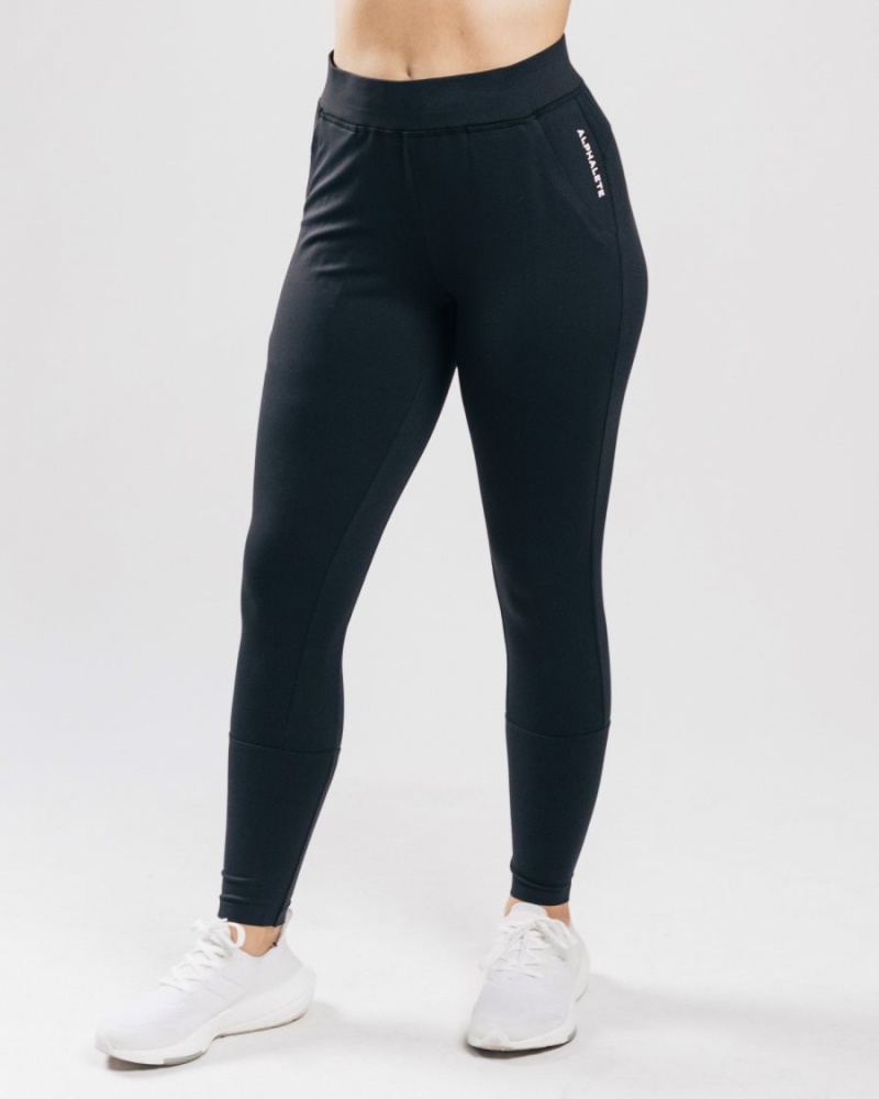 Pantalones Jogger Alphalete Trace Jogger Mujer Negras | EDNGIK-094