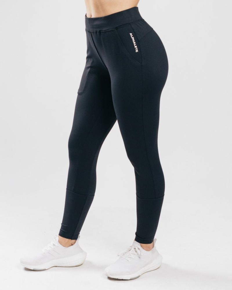 Pantalones Jogger Alphalete Trace Jogger Mujer Negras | EDNGIK-094