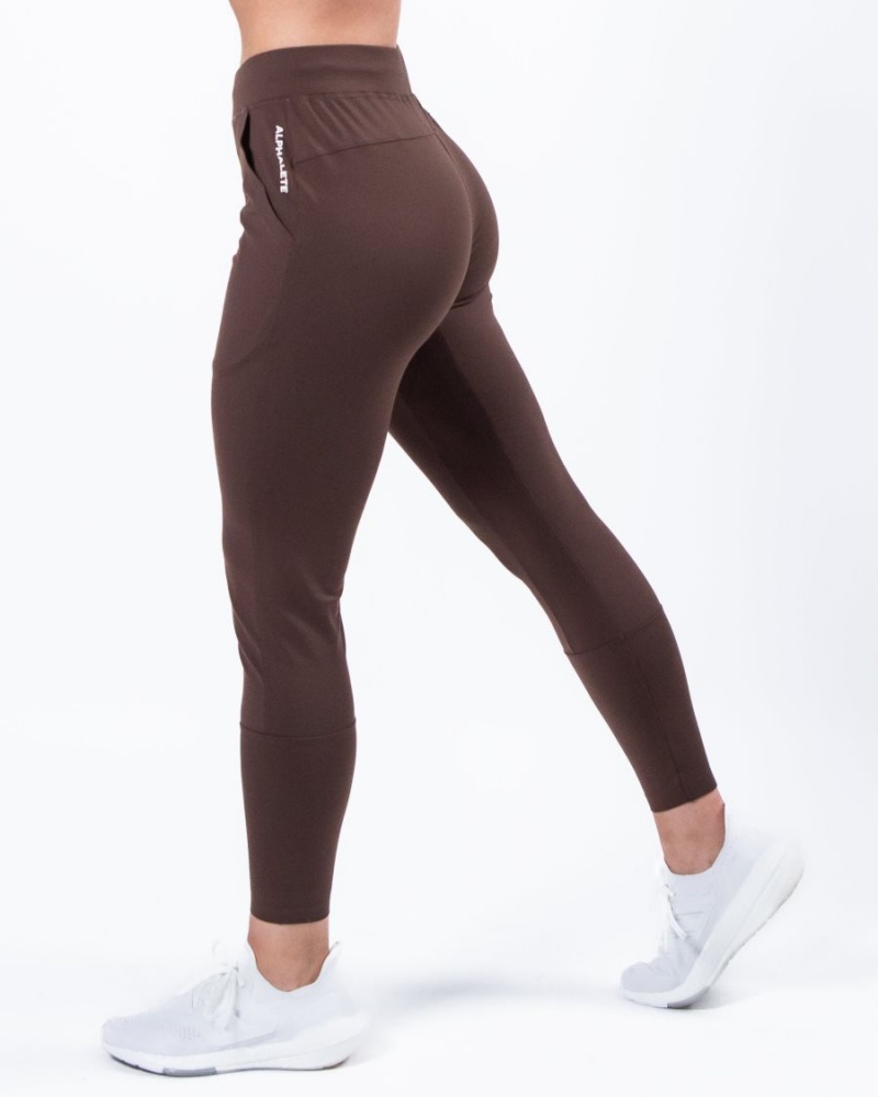 Pantalones Jogger Alphalete Trace Jogger Mujer Cafe | BZEHSY-469