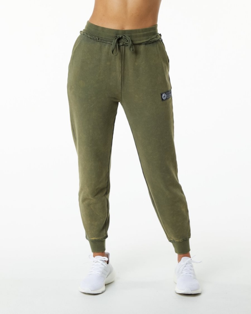 Pantalones Jogger Alphalete Very Terry Jogger Mujer Verde | ISOHPN-235