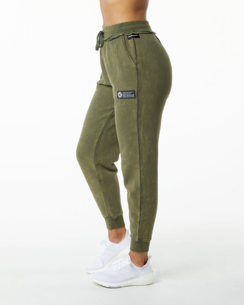 Pantalones Jogger Alphalete Very Terry Jogger Mujer Verde | ISOHPN-235