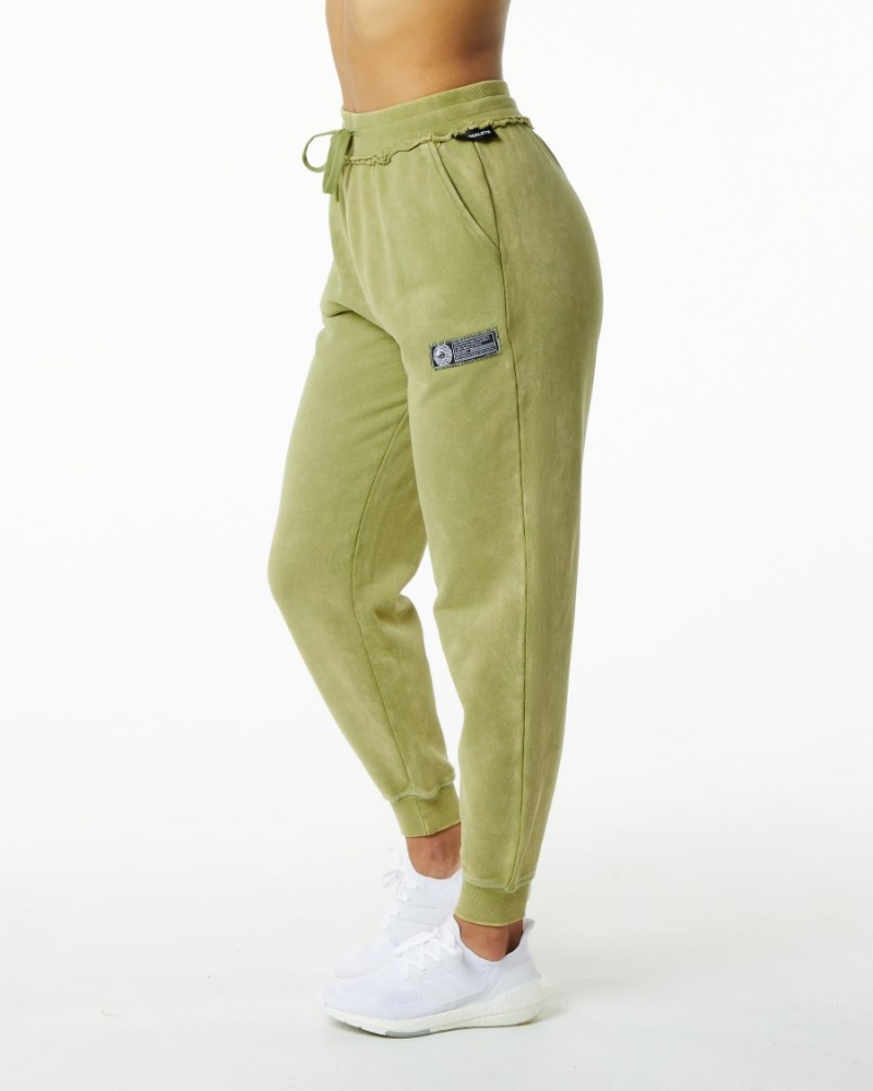 Pantalones Jogger Alphalete Very Terry Jogger Mujer Verde | NFYQJT-564