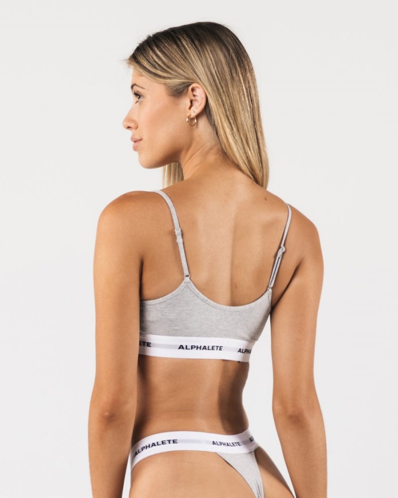 Ropa Interior Alphalete Acute Cami Bralette Mujer Gris | MDNEWH-142