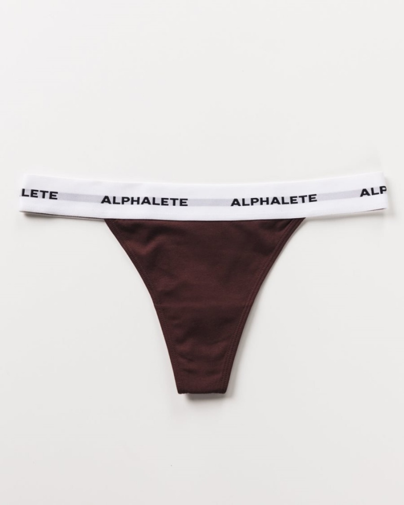 Ropa Interior Alphalete Acute Tanga Mujer Sangria | RIUPVC-423