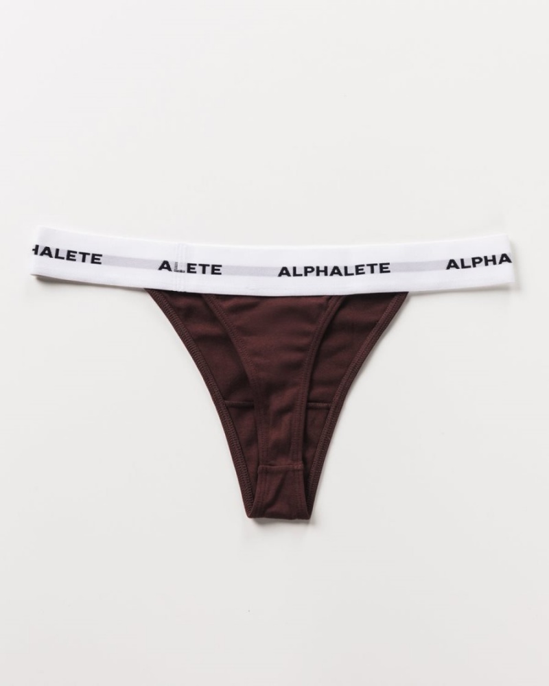 Ropa Interior Alphalete Acute Tanga Mujer Sangria | RIUPVC-423