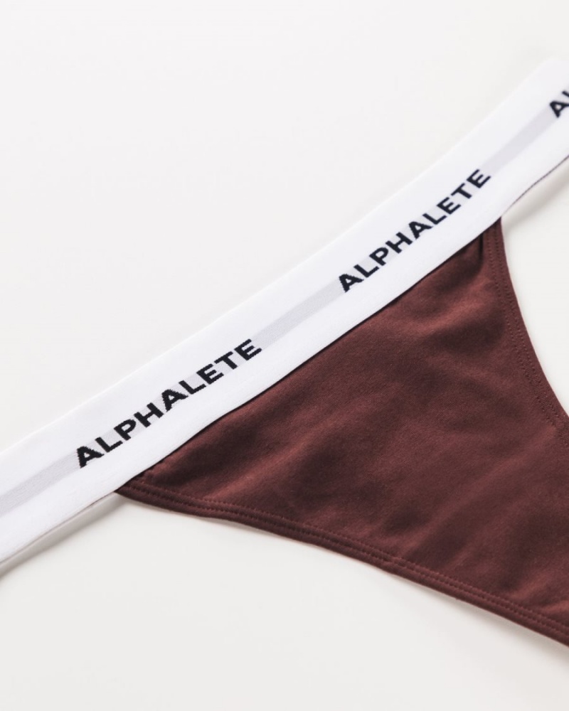 Ropa Interior Alphalete Acute Tanga Mujer Sangria | RIUPVC-423