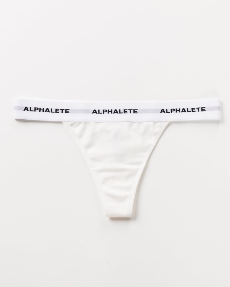 Ropa Interior Alphalete Acute Tanga Mujer Blancas | AMECKW-705