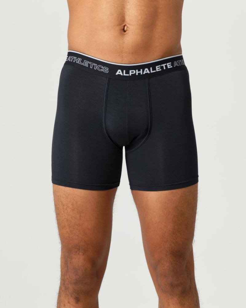 Ropa Interior Alphalete Classic Boxer Brief 3pk Hombre Negras | RAGBJI-908