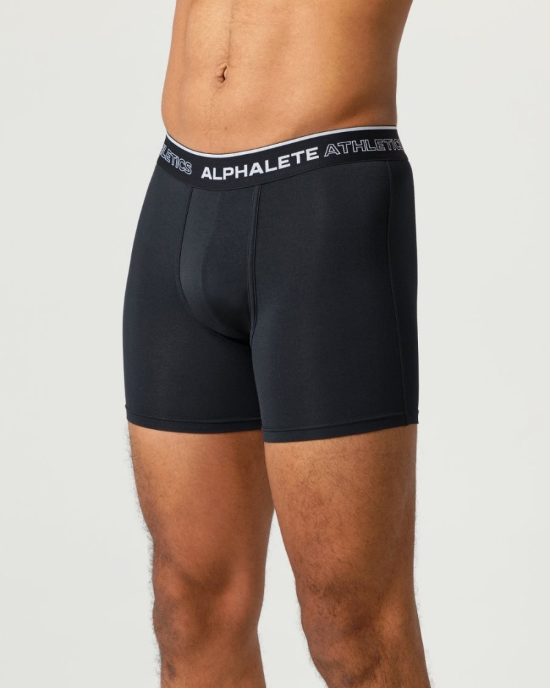 Ropa Interior Alphalete Classic Boxer Brief 3pk Hombre Negras | RAGBJI-908