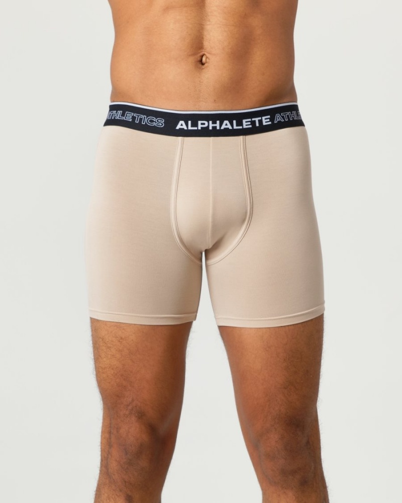 Ropa Interior Alphalete Classic Boxer Brief 3pk Hombre Autumn / Willow / Linen | YJTDPC-726