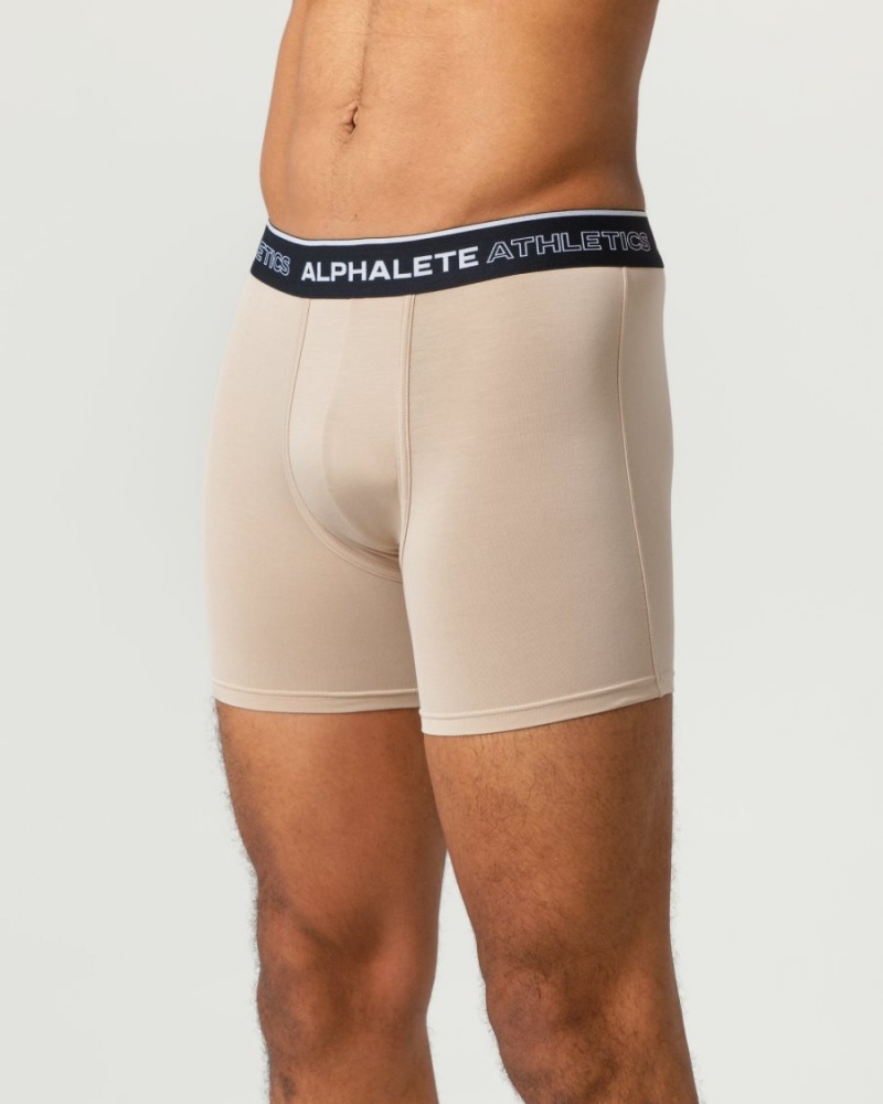 Ropa Interior Alphalete Classic Boxer Brief 3pk Hombre Autumn / Willow / Linen | YJTDPC-726