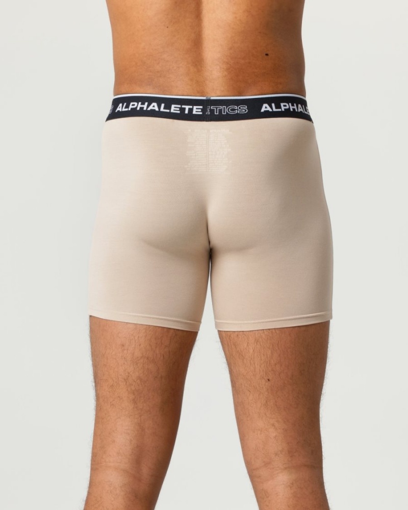 Ropa Interior Alphalete Classic Boxer Brief 3pk Hombre Autumn / Willow / Linen | YJTDPC-726