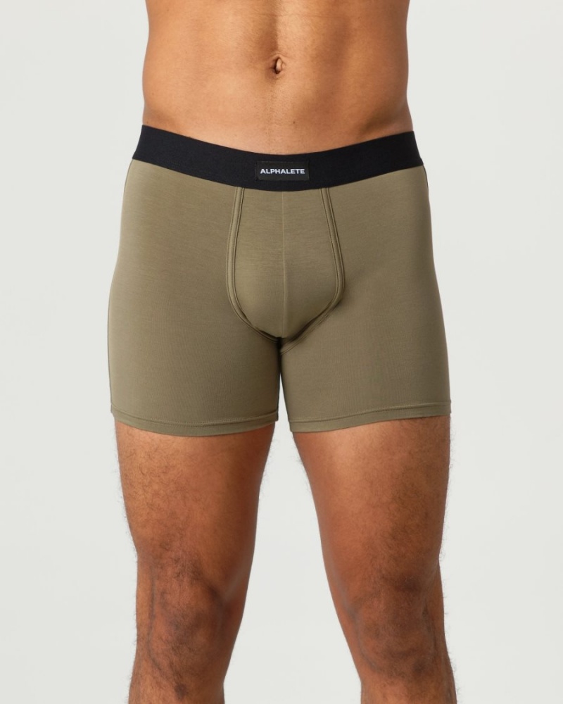 Ropa Interior Alphalete Classic Boxer Brief 3pk Hombre Autumn / Willow / Linen | YJTDPC-726