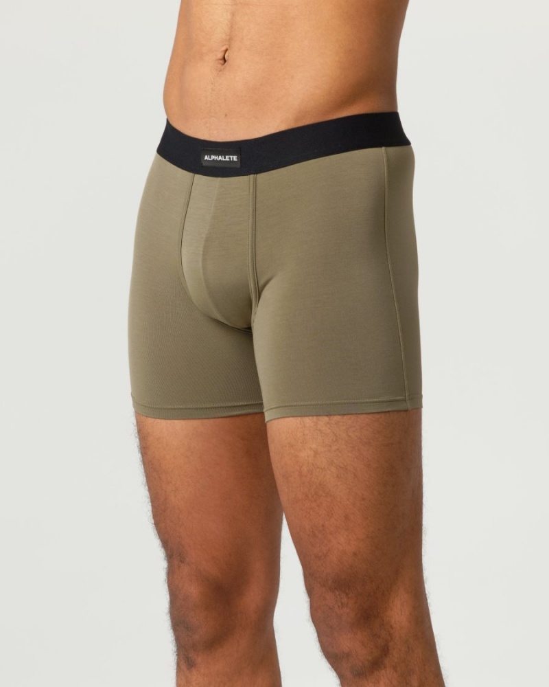 Ropa Interior Alphalete Classic Boxer Brief 3pk Hombre Autumn / Willow / Linen | YJTDPC-726