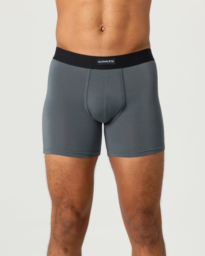 Ropa Interior Alphalete Classic Boxer Brief 3pk Hombre Negras | ZGDCXP-905