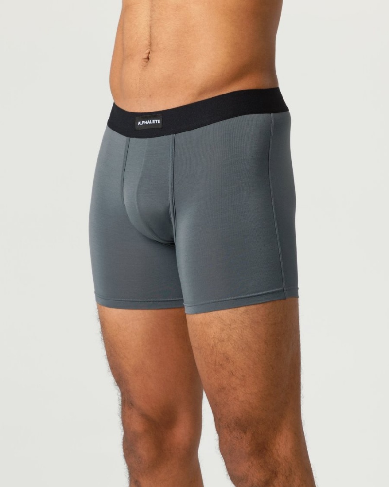 Ropa Interior Alphalete Classic Boxer Brief 3pk Hombre Negras | ZGDCXP-905