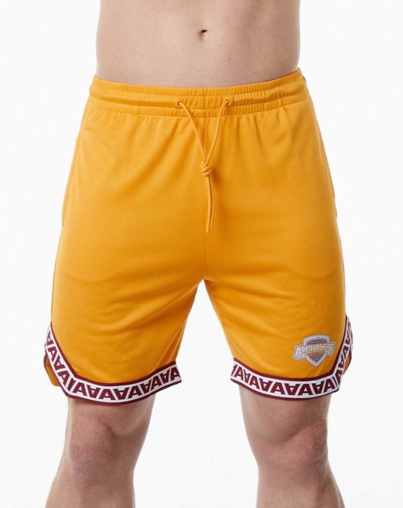 Short Alphalete Varsity Basketball Corta 9" Hombre Marigold | SJULGP-142