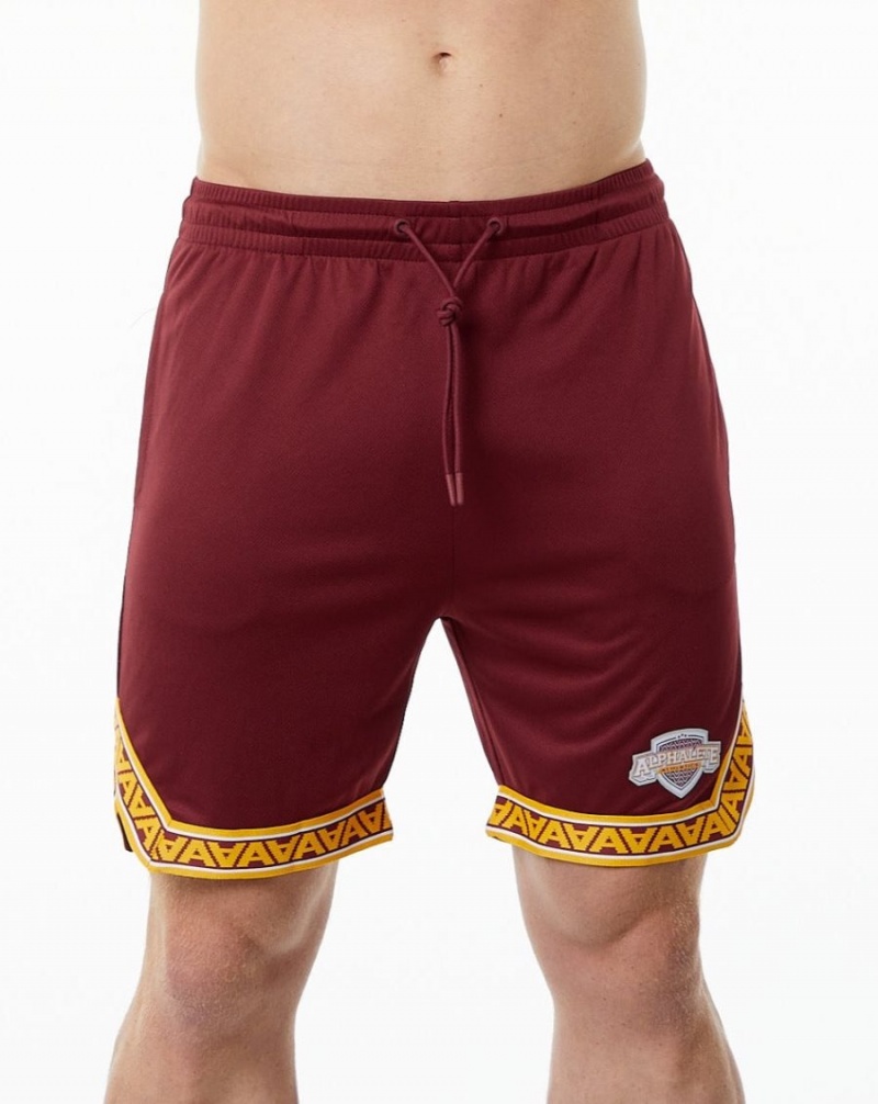 Short Alphalete Varsity Basketball Corta 9" Hombre Crimson | PJGVAD-489