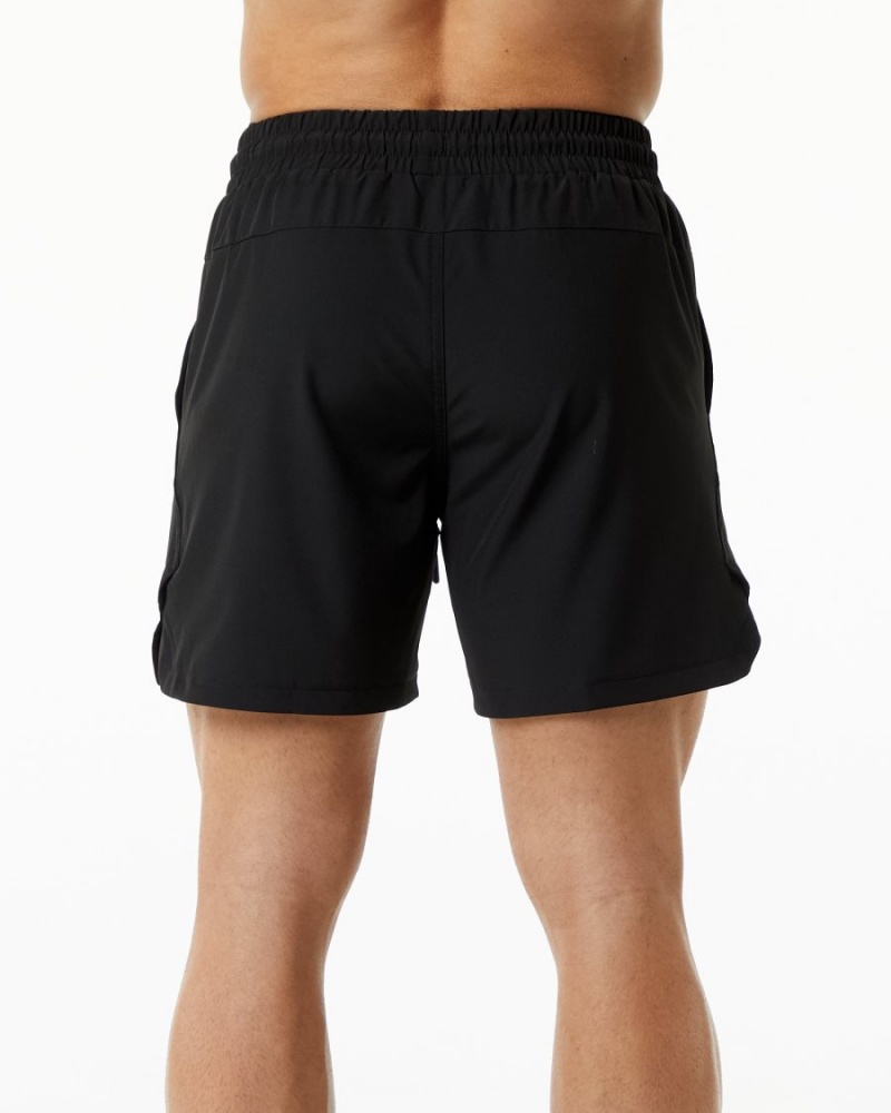 Shorts De Playa Alphalete Swim Trunk 5.5" Hombre Negras | EZCJGR-259