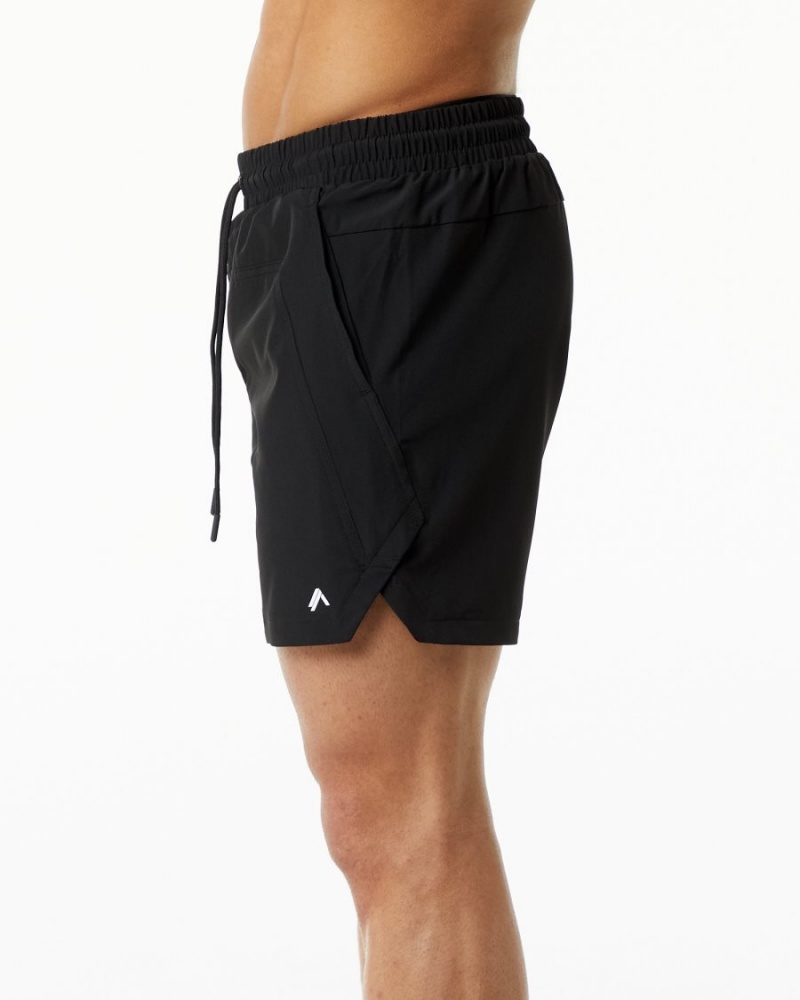 Shorts De Playa Alphalete Swim Trunk 5.5" Hombre Negras | EZCJGR-259