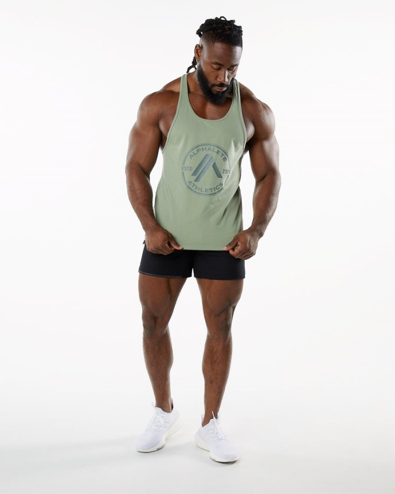 Stringers Alphalete Dynasty Stringer Hombre Sage | XQVWRG-851