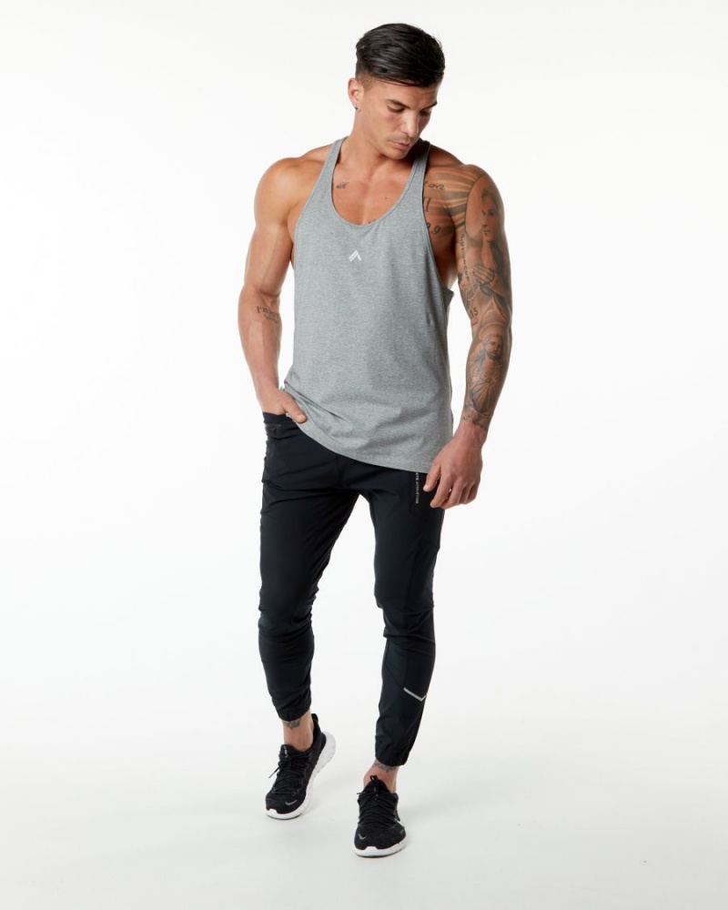 Stringers Alphalete Emblem Stringer Hombre Gris | CMNURX-018