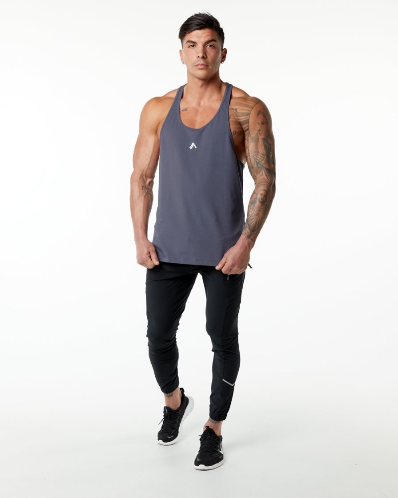 Stringers Alphalete Emblem Stringer Hombre Moradas | DBXRTP-215