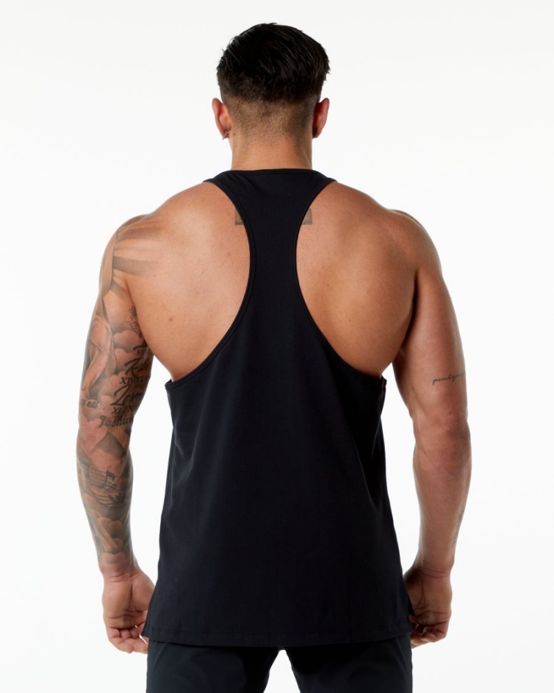 Stringers Alphalete Emblem Stringer Hombre Negras | GJYCOX-270