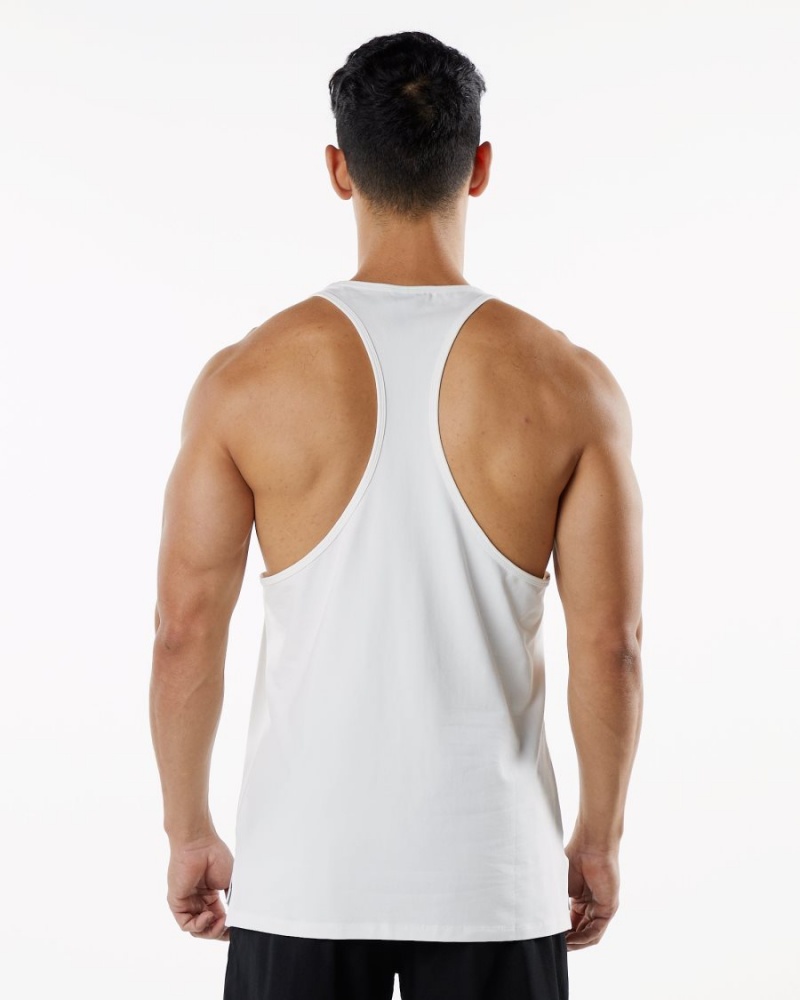 Stringers Alphalete Emblem Stringer Hombre Blancas | PAIBZG-609