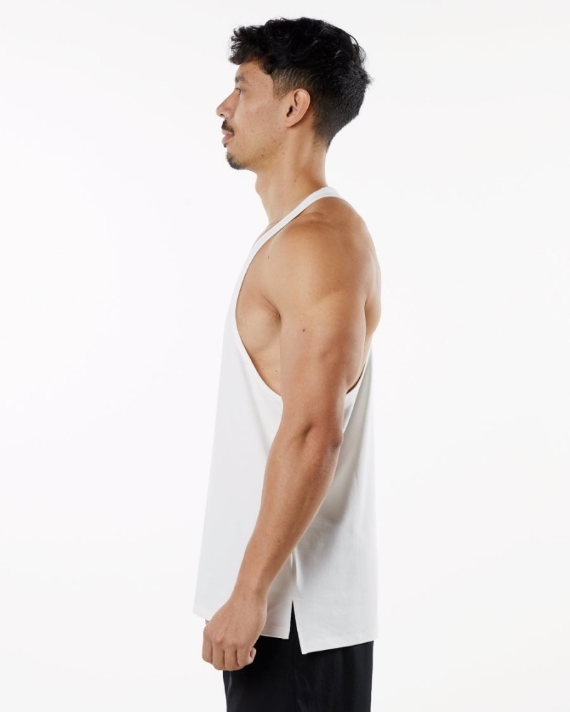 Stringers Alphalete Emblem Stringer Hombre Blancas | PAIBZG-609