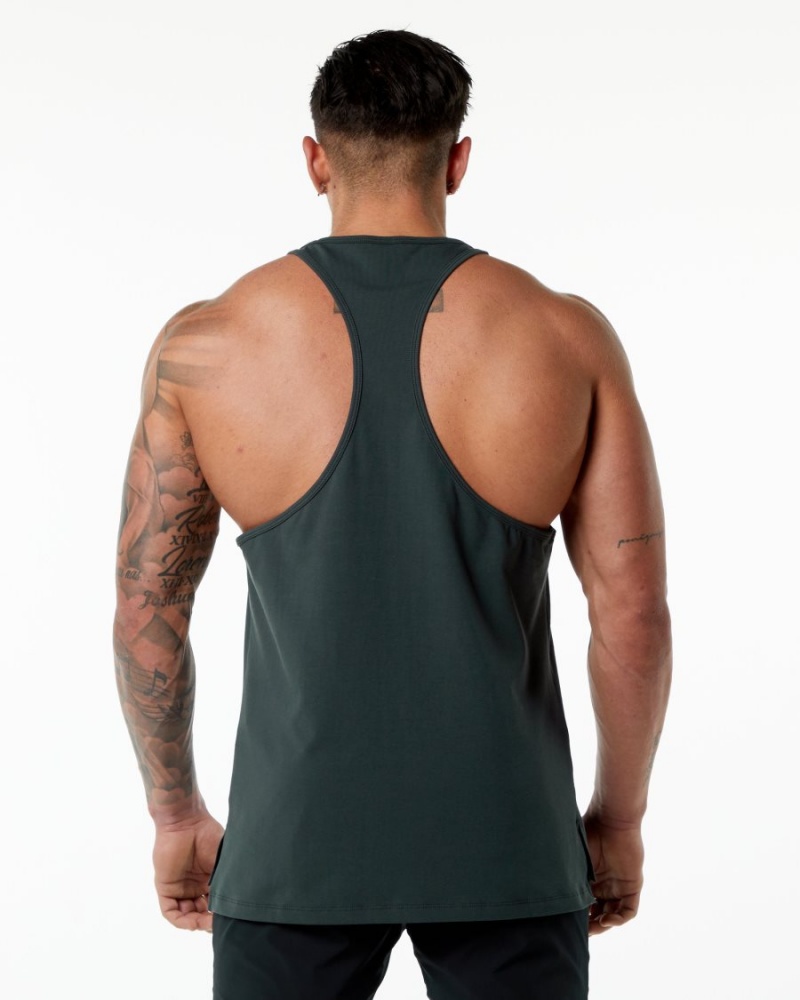 Stringers Alphalete Emblem Stringer Hombre Verde | TAMDEI-479