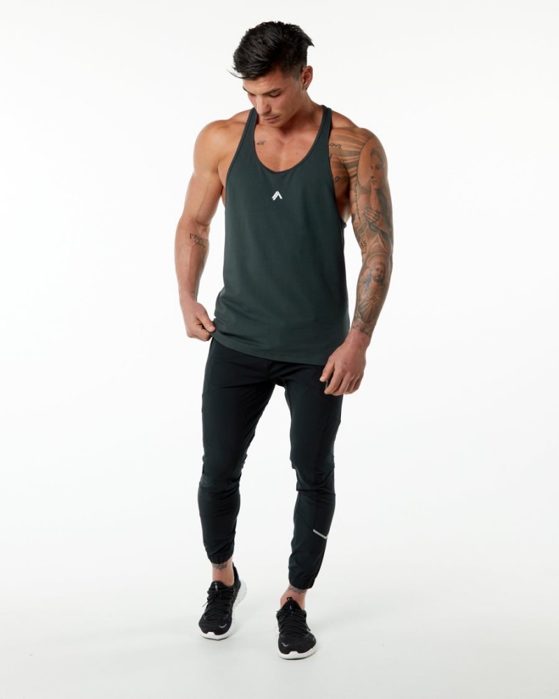 Stringers Alphalete Emblem Stringer Hombre Verde | TAMDEI-479