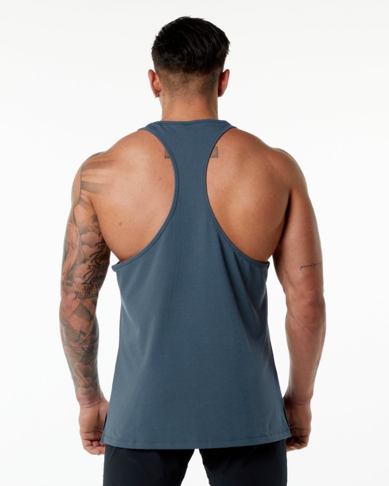 Stringers Alphalete Emblem Stringer Hombre Azules | UHJMPG-167