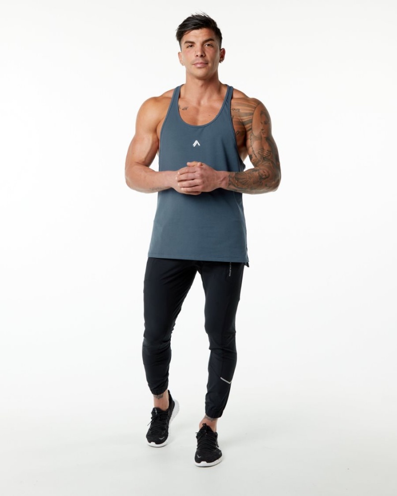 Stringers Alphalete Emblem Stringer Hombre Azules | UHJMPG-167